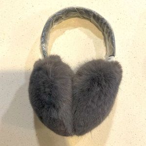 Brand new J Crew women Faux Fur Heather Grey Earmuffs.